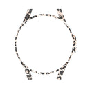 For Samsung Galaxy Watch4 44mm Half Coverage Hollowed PC Protective Case(Black Leopard Print)