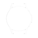 For Samsung Galaxy Watch4 44mm Half Coverage Hollowed PC Protective Case(Transparent White)