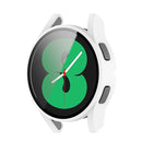 For Samsung Galaxy Watch4 44mm PC Protective Case with Tempered Glass Film(White)