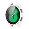 For Samsung Galaxy Watch4 44mm PC Protective Case with Tempered Glass Film(White)