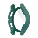 For Samsung Galaxy Watch4 44mm PC Protective Case with Tempered Glass Film(Green)