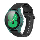 For Samsung Galaxy Watch4 44mm PC Protective Case with Tempered Glass Film(Green)