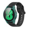 For Samsung Galaxy Watch4 44mm PC Protective Case with Tempered Glass Film(Green)