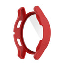 For Samsung Galaxy Watch4 44mm PC Protective Case with Tempered Glass Film(Red)