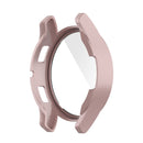 For Samsung Galaxy Watch4 44mm PC Protective Case with Tempered Glass Film(Rose Gold)