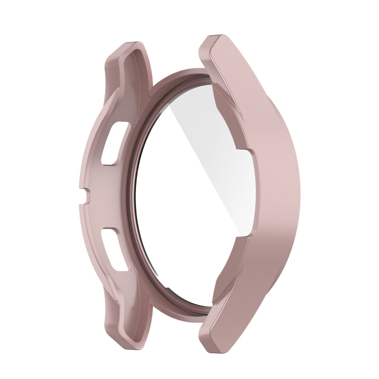 For Samsung Galaxy Watch4 44mm PC Protective Case with Tempered Glass Film(Rose Gold)