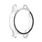 For Samsung Galaxy Watch4 44mm PC Protective Case with Tempered Glass Film(Transparent White)