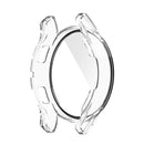 For Samsung Galaxy Watch4 44mm PC Protective Case with Tempered Glass Film(Transparent White)