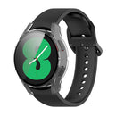 For Samsung Galaxy Watch4 44mm PC Protective Case with Tempered Glass Film(Transparent White)