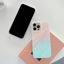 Marble Pattern Shockproof Protective Case For iPhone 13(Pink Green)