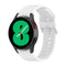 For Samung Galaxy Watch4 40mm / 44mm Silicone Flat Buckle Watch Band(White)