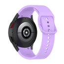 For Samung Galaxy Watch4 40mm / 44mm Silicone Flat Buckle Watch Band(Purple)