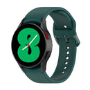 For Samung Galaxy Watch4 40mm / 44mm Silicone Flat Buckle Watch Band(Dark Green)