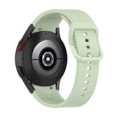 For Samung Galaxy Watch4 40mm / 44mm Silicone Flat Buckle Watch Band(Light Green)