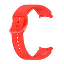 For Samung Galaxy Watch4 40mm / 44mm Silicone Flat Buckle Watch Band(Red)