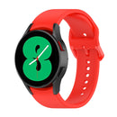 For Samung Galaxy Watch4 40mm / 44mm Silicone Flat Buckle Watch Band(Red)