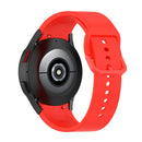 For Samung Galaxy Watch4 40mm / 44mm Silicone Flat Buckle Watch Band(Red)