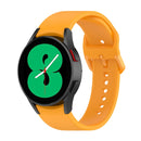 For Samung Galaxy Watch4 40mm / 44mm Silicone Flat Buckle Watch Band(Yellow)