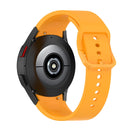 For Samung Galaxy Watch4 40mm / 44mm Silicone Flat Buckle Watch Band(Yellow)