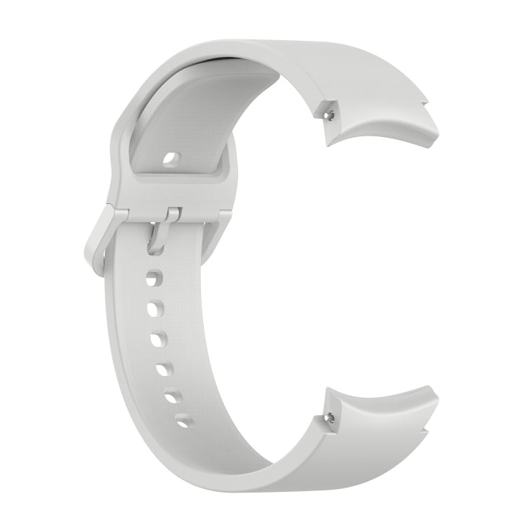For Samung Galaxy Watch4 40mm / 44mm Silicone Flat Buckle Watch Band(Silver Grey)