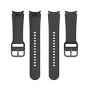 For Samung Galaxy Watch4 40mm / 44mm Silicone Flat Buckle Watch Band(Black)