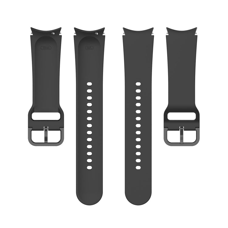 For Samung Galaxy Watch4 40mm / 44mm Silicone Flat Buckle Watch Band(Black)