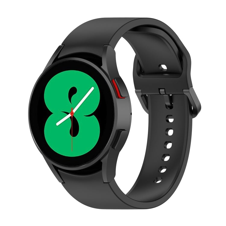 For Samung Galaxy Watch4 40mm / 44mm Silicone Flat Buckle Watch Band(Black)