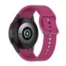 For Samung Galaxy Watch4 40mm / 44mm Silicone Flat Buckle Watch Band(Wine Red)