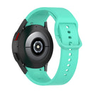 For Samung Galaxy Watch4 40mm / 44mm Silicone Flat Buckle Watch Band(Mint Green)