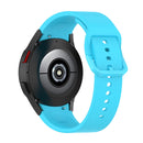 For Samung Galaxy Watch4 40mm / 44mm Silicone Flat Buckle Watch Band(Sky Blue)