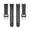 For Samung Galaxy Watch4 40mm / 44mm Silicone Silver Round Buckle Watch Band(Black)