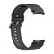 For Samung Galaxy Watch4 40mm / 44mm Silicone Silver Round Buckle Watch Band(Black)