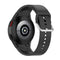 For Samung Galaxy Watch4 40mm / 44mm Silicone Silver Round Buckle Watch Band(Black)