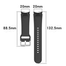 For Samung Galaxy Watch4 40mm / 44mm Silicone Silver Round Buckle Watch Band(Black)