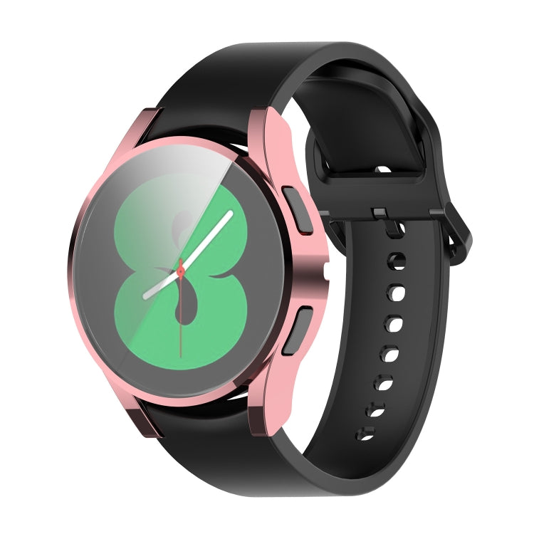 For Samung Galaxy Watch4 40mm Full Coverage TPU Electroplating Protective Case Cover(Pink)