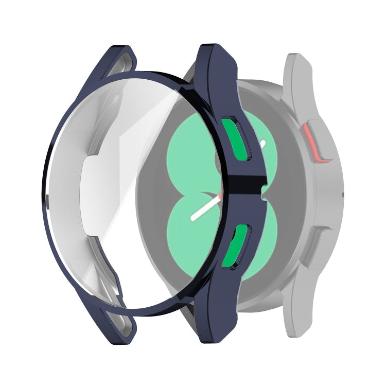 For Samung Galaxy Watch4 40mm Full Coverage TPU Electroplating Protective Case Cover(Midnight Blue)