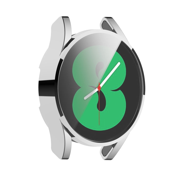 For Samung Galaxy Watch4 40mm Full Coverage TPU Electroplating Protective Case Cover(Silver)