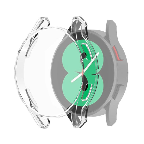 For Samung Galaxy Watch4 40mm Full Coverage TPU Electroplating Protective Case Cover(Transparent White)