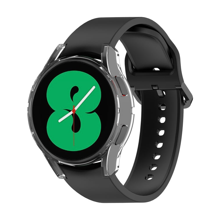 For Samung Galaxy Watch4 40mm Full Coverage TPU Electroplating Protective Case Cover(Transparent White)