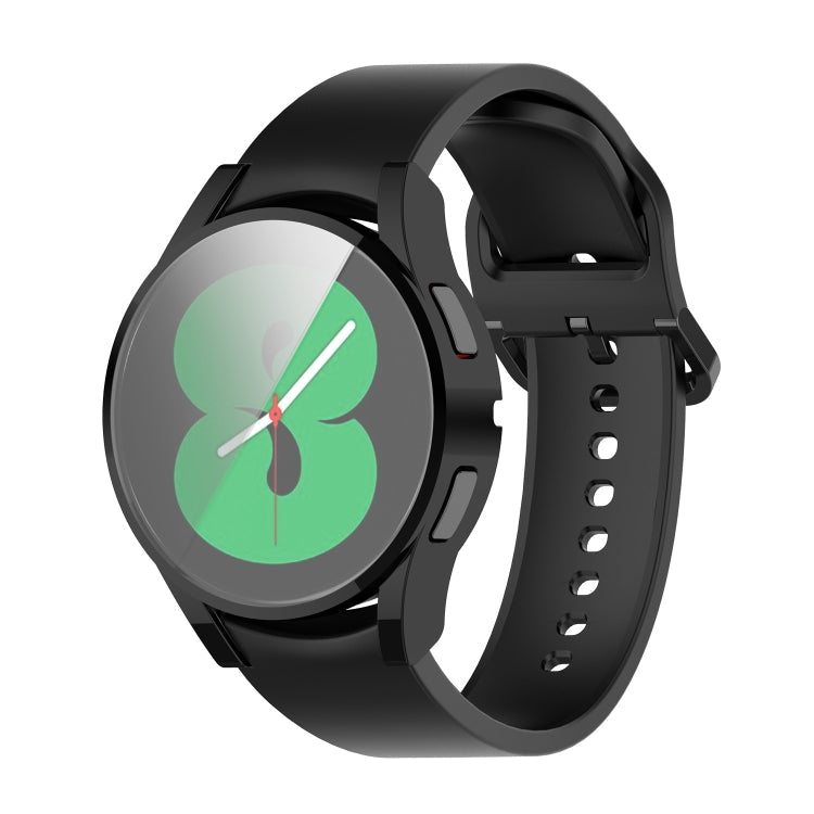 For Samung Galaxy Watch4 44mm Full Coverage TPU Electroplating Protective Case Cover(Black)