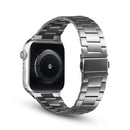 Ultra-thin Three-bead Metal Strap Watch Band For Apple Watch Series 8&7 41mm / SE 2&6&SE&5&4 40mm / 3&2&1 38mm(Grey)