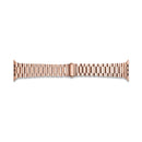 Ultra-thin Three-bead Metal Strap Watch Band For Apple Watch Series 7 41mm / 6 & SE & 5 & 4 40mm / 3 & 2 & 1 38mm(Rose Gold)