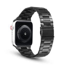 Ultra-thin Three-bead Metal Strap Watch Band For Apple Watch Series 7 45mm / 6 & SE & 5 & 4 44mm / 3 & 2 & 1 42mm(Black)