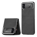 For Samsung Galaxy Z Flip3 5G Cross Pattern Slim PC Protective Case(Black)