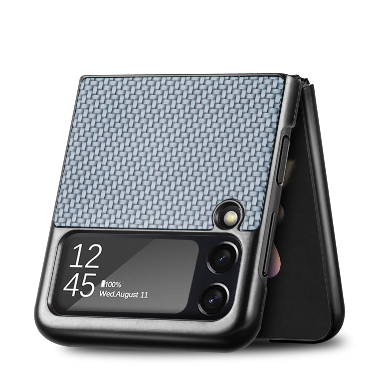 For Samsung Galaxy Z Flip3 5G Cross Pattern Slim PC Protective Case(Blue)