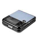 For Samsung Galaxy Z Flip3 5G Cross Pattern Slim PC Protective Case(Blue)