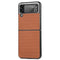 For Samsung Galaxy Z Flip3 5G Cross Pattern Slim PC Protective Case(Brown)