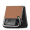 For Samsung Galaxy Z Flip3 5G Cross Pattern Slim PC Protective Case(Brown)