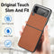 For Samsung Galaxy Z Flip3 5G Cross Pattern Slim PC Protective Case(Brown)