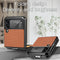 For Samsung Galaxy Z Flip3 5G Cross Pattern Slim PC Protective Case(Brown)